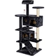 sisal and velvet surrounded cat climbing tree